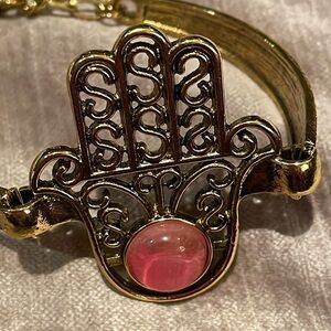 Cherry Quartz Hamsa Bracelet
